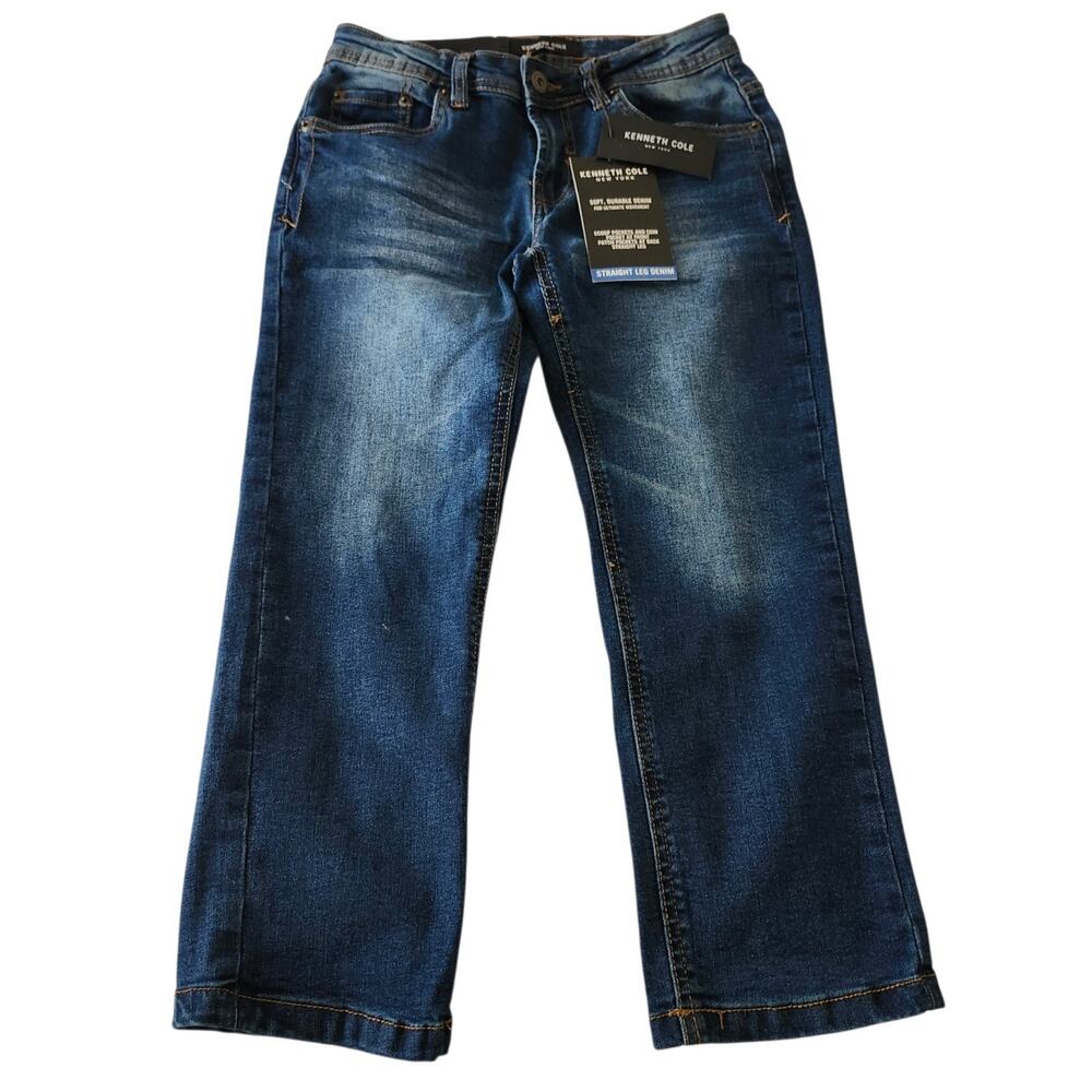NWT Kenneth Cole New York Boys Straight Leg Soft Denim Jeans Sz 7 Org $38